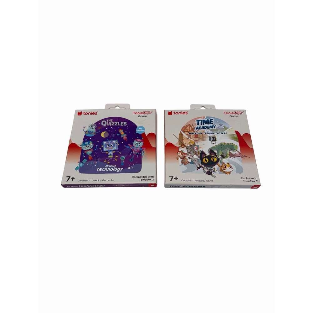 ToniePlay Game Sets Toniebox 2 The Quizzles, Time Academy Lot Of 2 New